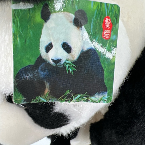 Rare Mother Panda With Baby Cub In Arms Plush from China 14” New - Super Cute - Picture 10 of 12